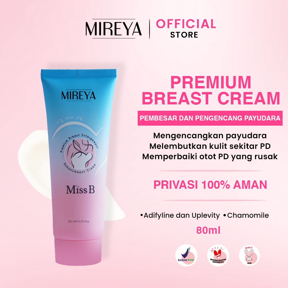 KODE N12Y TERBUKTI Mireya Miss B Premium Breast Cream  Pembesar Payudara  Pengencang Payudara Bust C