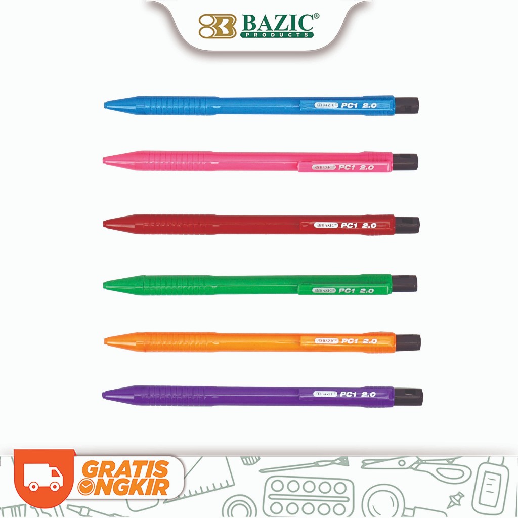 

Pensil Mekanik 2B Bazic PC-1 2.0mm Florasen / Mechanical Pencil Floresent