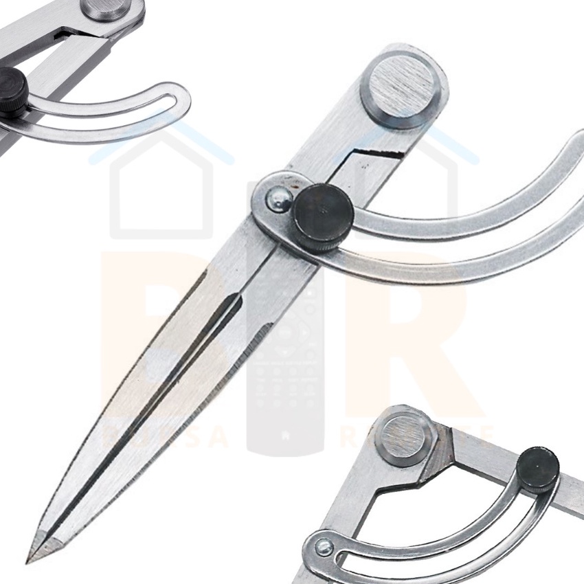 

Kilat Jangka Kompas Stainlees Penanda Pola Pengukur Jarak Adjustable Caliper Steel Lock Sistem Lingkaran