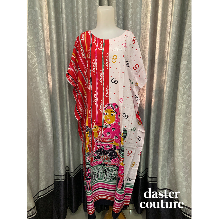 DASTER KALONG HAP JUMBO KEKINIAN BAHAN ADEM HALUS BATIK MODERN MOTIF KARTUN HIJAB MUSLIMAH