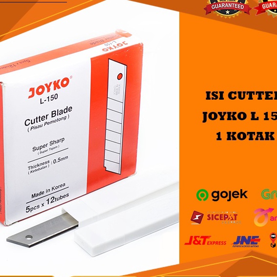 

Ekstra ISI PISAU CUTTER CUTER BESAR JOYKO L 15 L15 L5 REFILL KATER SEKOTAK 12 TUBE