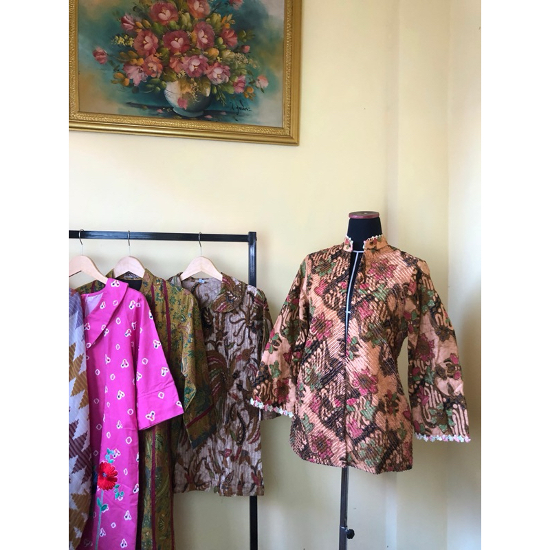 Atasan/Outer Batik Coklat Kemerahan