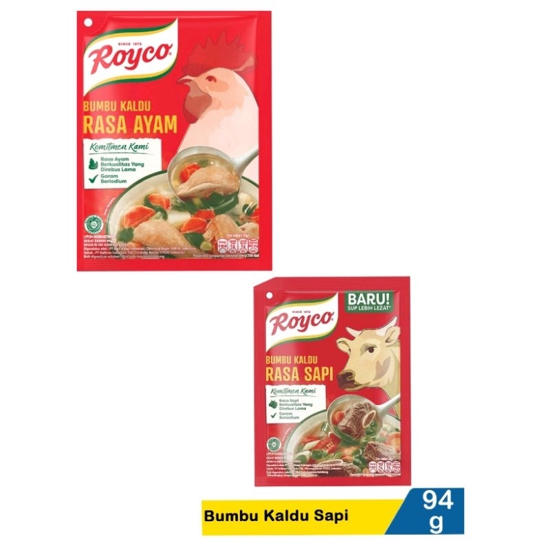 

Royco bumbu penyedap rasa kaldu ayam dan sapi 94gr