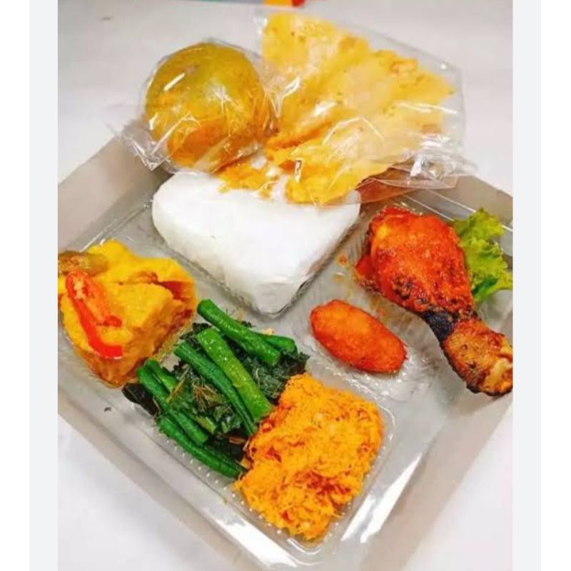 

paket nasi box ayam pedas manis