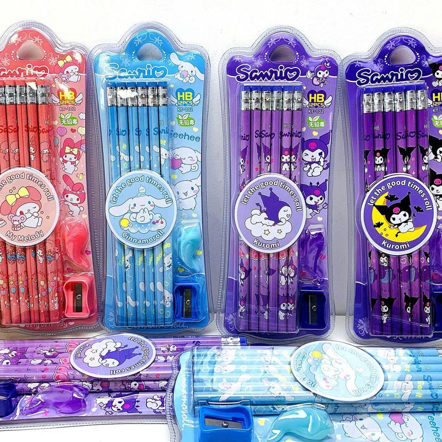 

KF7 Pensil Set Lengkap Isi 12pcs Alat Tulis Perlengkapan Sekolah Rautan Pencil