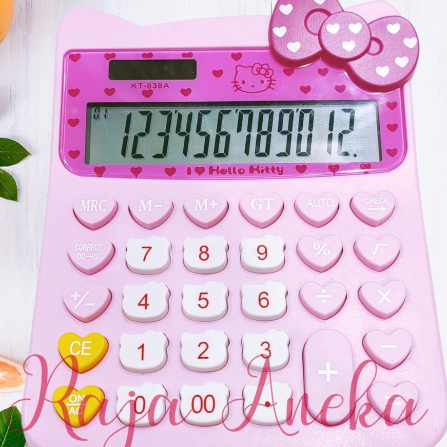 

Beli Kalkulator Hello Kitty KT 838 A 12 digit cek ulang calculator check correct helo kity hk kitty KT838