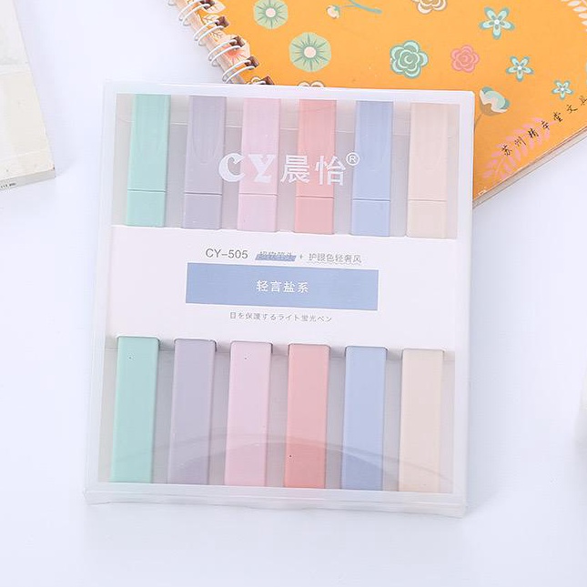 

KP8 1 Set Highlighter 6Pcs Warna Pastel Aesthetic Stabil