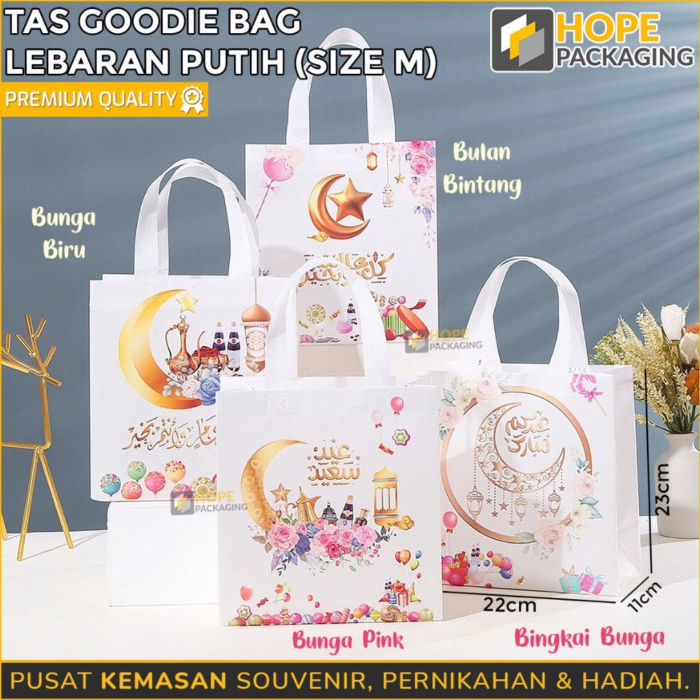 PAKET INSTAN Tas Goodie Bag Lebaran Size  23x22x11 cm  Tas Hampers Lebaran Goodie Bag Parcel Lebaran