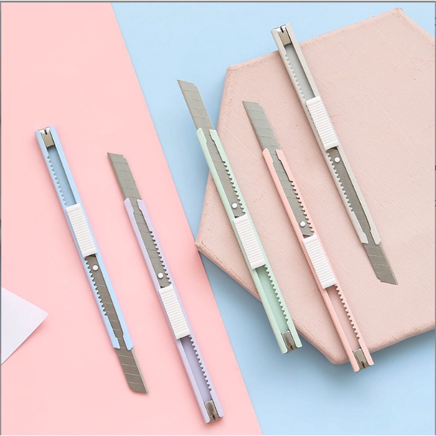 

EKSTRA PROMO Morandi Pastel Art Knife Cutter Cutter Motif warna Morandi Pastel