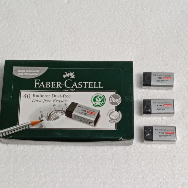 

KF Penghapus Faber Castell Kecil HITAM Faber Castle 1 Dus isi 4 pcs PERPACK