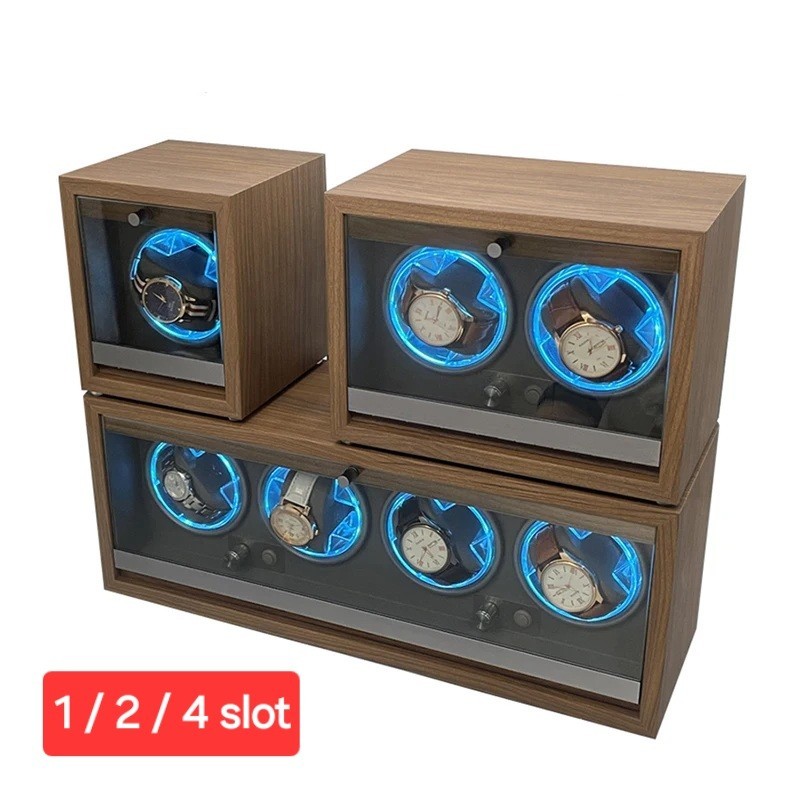MH - kotak jam tangan otomatis winder box 2 slot premium box watch SKW142