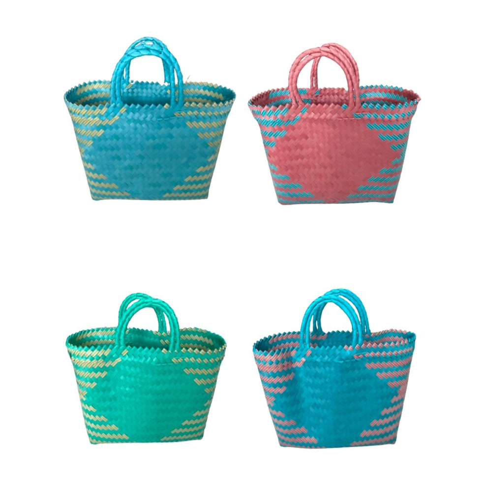 Tas Anyaman Plastik sintetis ukuran BESAR tas belanjaan sayuran tas serbaguna tas bekal makanan