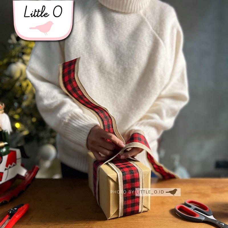 

STOK SEDIKIT Pita Kado Natal Christmas Ribbon Dekorasi Natal