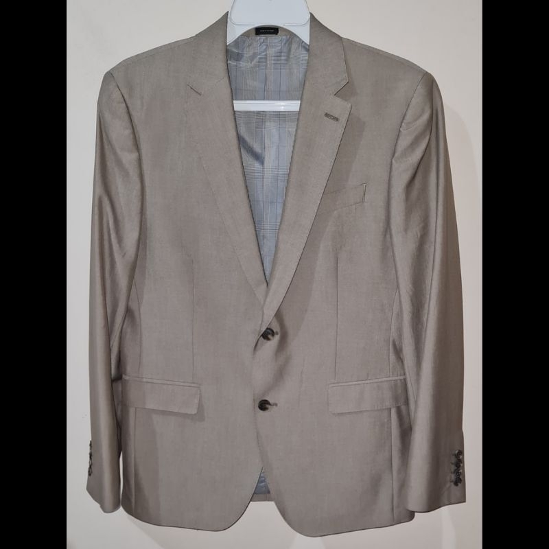 Jas Pria Slim Fit J.Ferrar Coklat Muda Beige