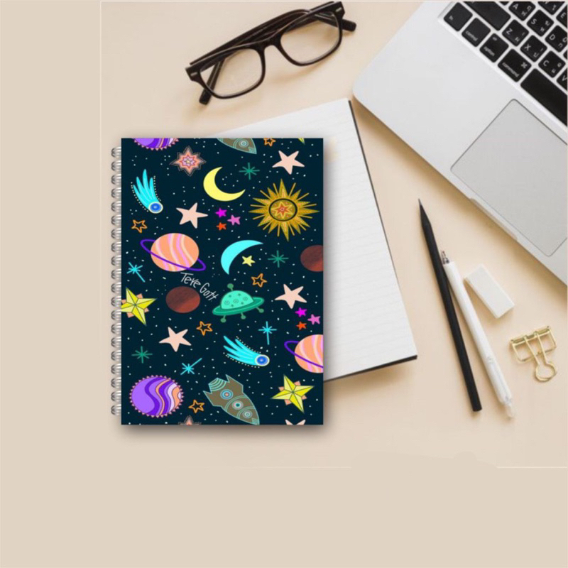 

[Whispers] Notebook Jurnal A5 Garis / Kotak / Titik / Polos HVS 50 Lembar 100 Halaman Buku Catatan