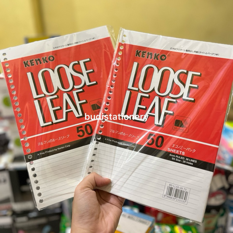 

(1 SET) KENKO LOOSE LEAF B5-LL 50 (50 SHEET)