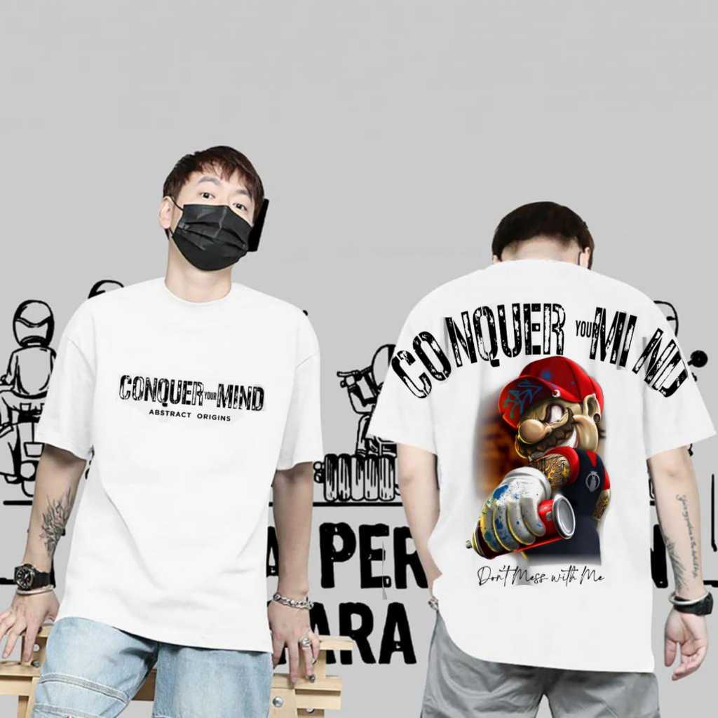 TERBARU(COD)KAOS DISTRO MOTIF BERUANG/KAOS GAMBAR PANDA KOIN/KAOS DISTRO BEAR PELANGI/KAOS DISTRO TE