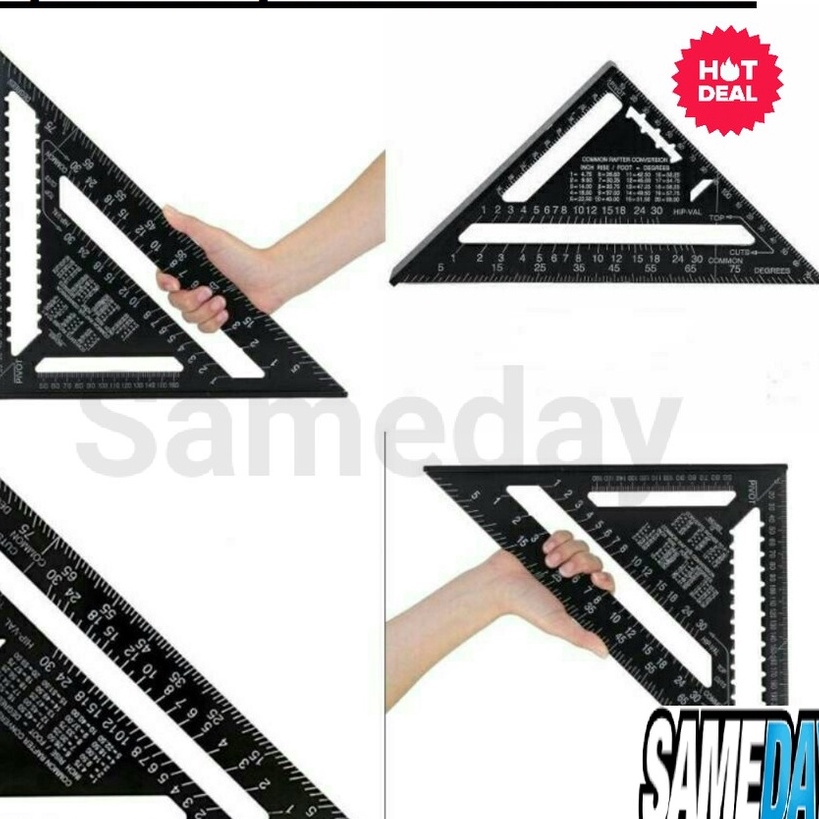 

FG2 Speed Square Penggaris Siku Segitiga Sudut Carpenter Woodworking 7 inch 12Inch Metric