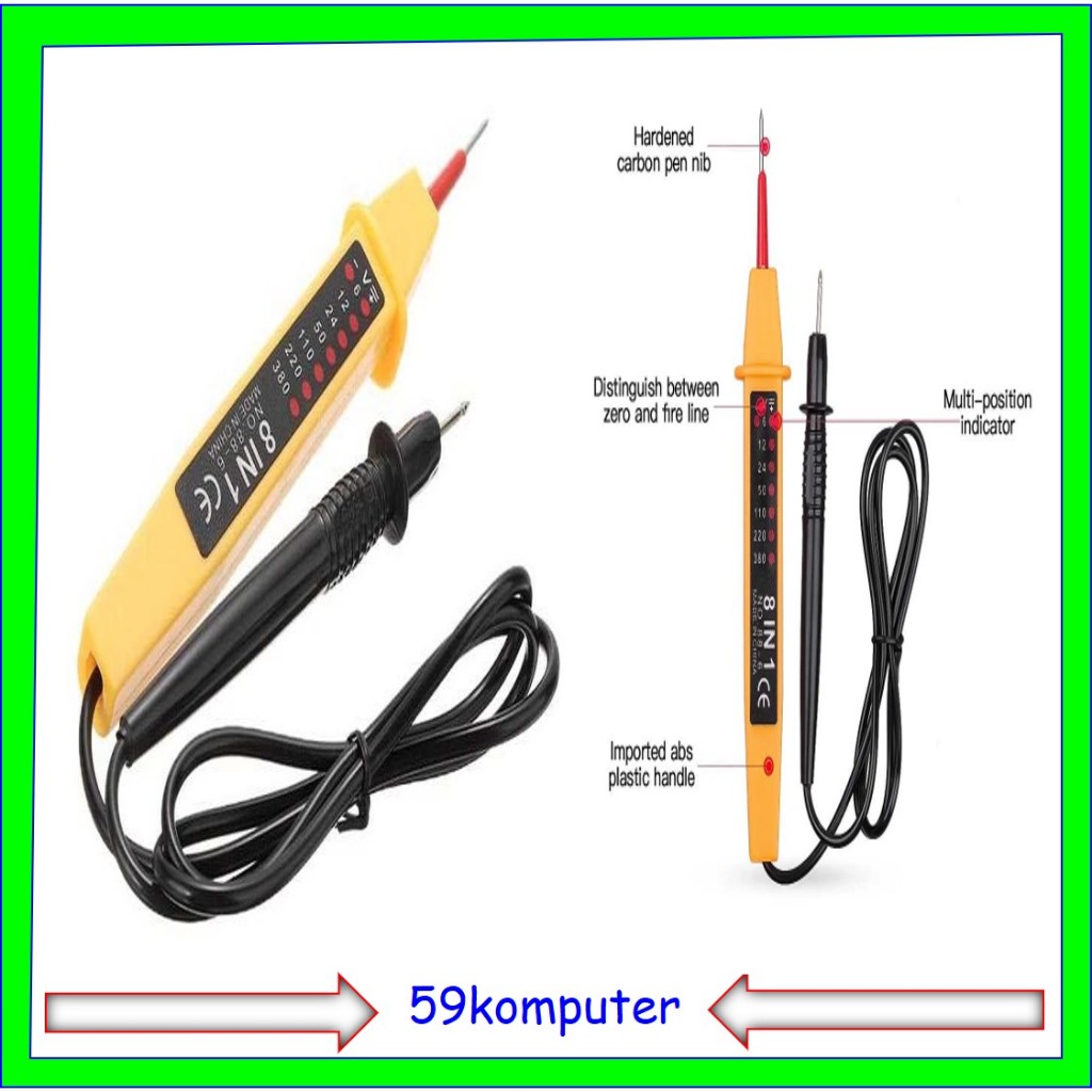Tespen Detektor Voltase 6-380V Alat Cek Arus Listrik Test Pen AC DC Voltage Meter Detector Tes Pen D