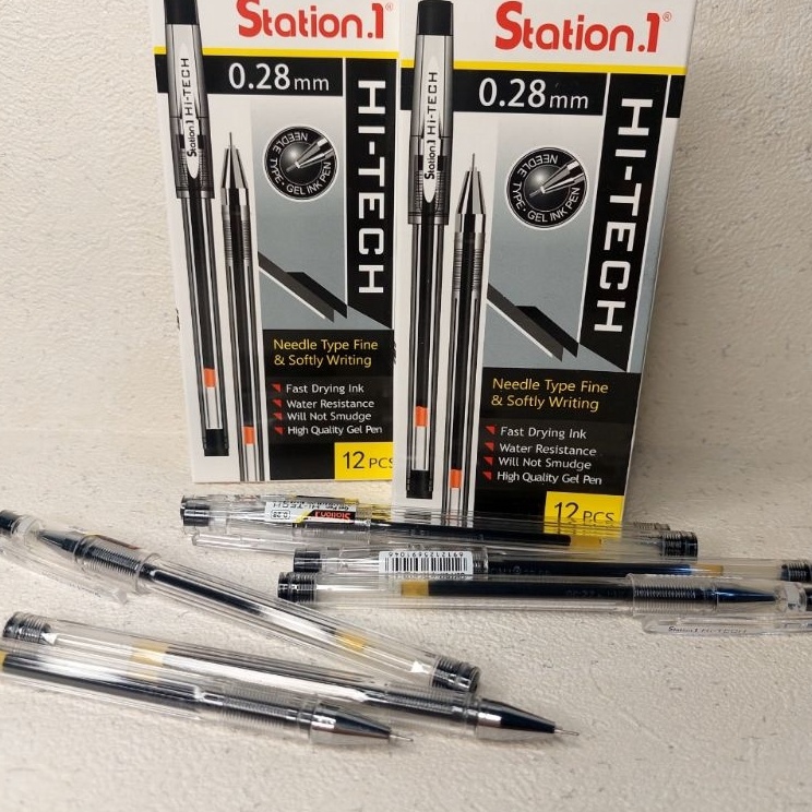 

Pulpen gel station1 HITECH 28mm STATION1 perlusin