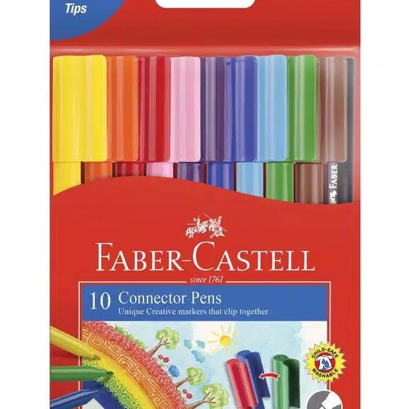 

Wah Connector Pen 1 warna Faber Castell Spidol Mewarnai kreatif Faber Castell