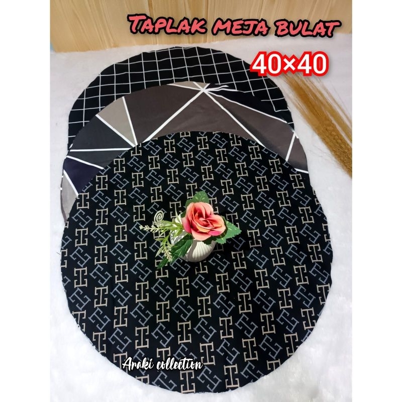 Taplak Meja Bulat / Tuble Runner Bundar Kain Katun