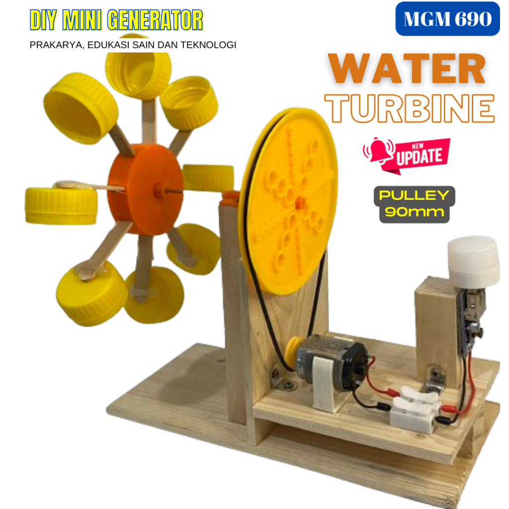 Maskuubin Mini Kit Kincir Air & Generator – Edukasi Turbin PLTA