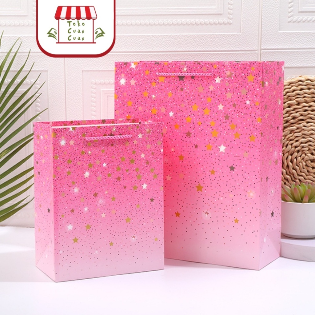 

TCC - FOIL GOLD Metalic Paper Bag Kantong Kertas Karton Tebal Goodie Hampers