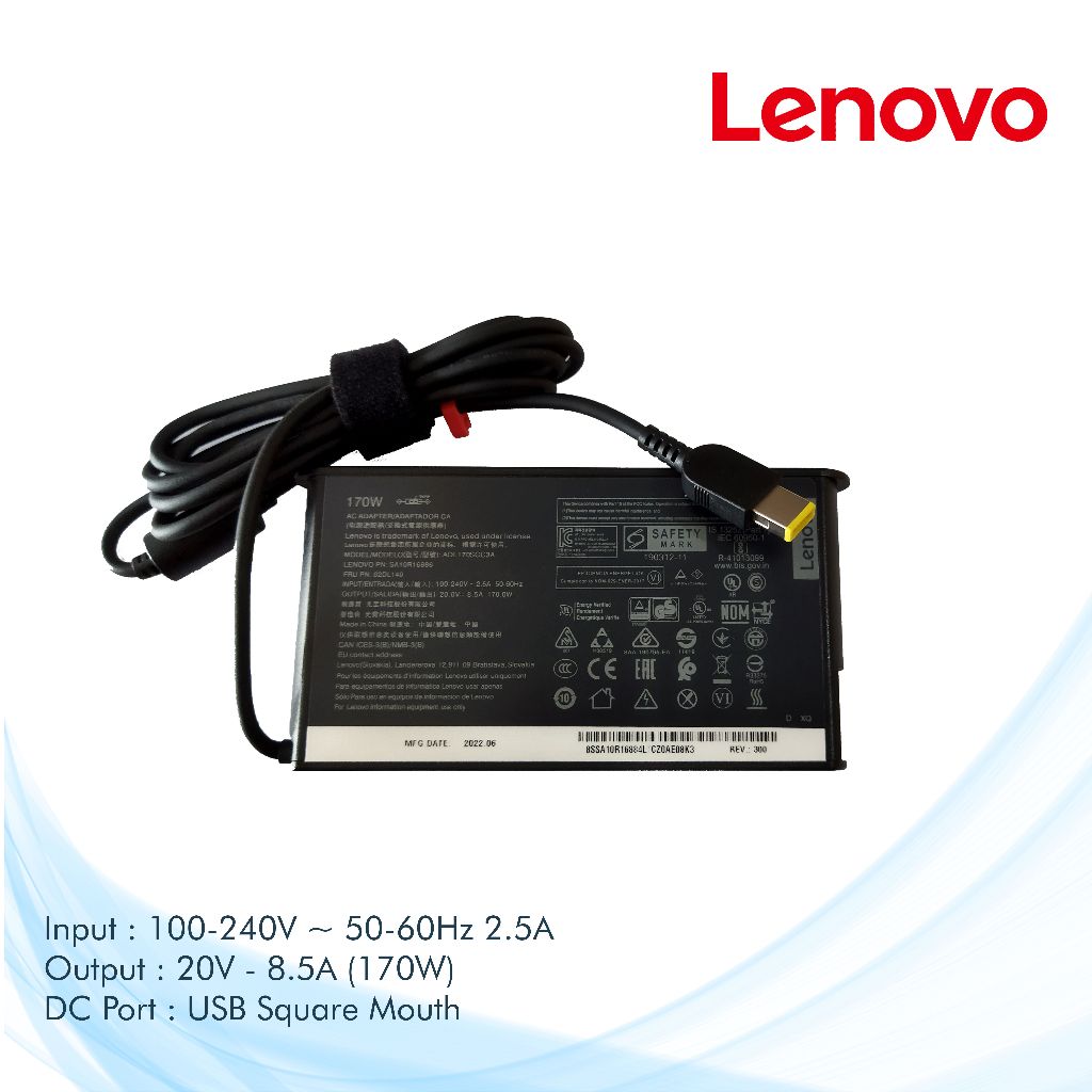 Kompatible Charger Lenovo Legion Y7000 Y7000P 20V - 8.5A (170W) USB