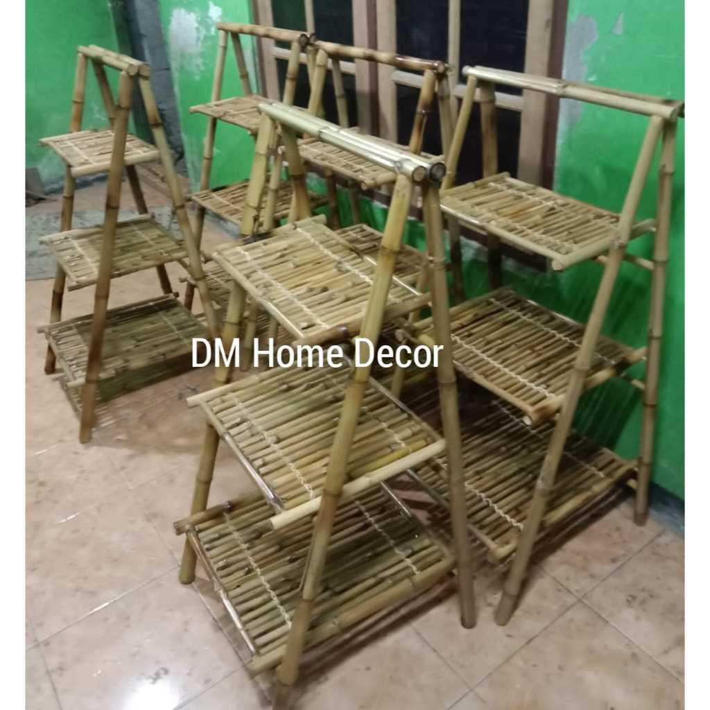 Rak Lipat Full Bambu Cendani 3 Step//Rak Lipat Bambu 3 Step Full Bambu