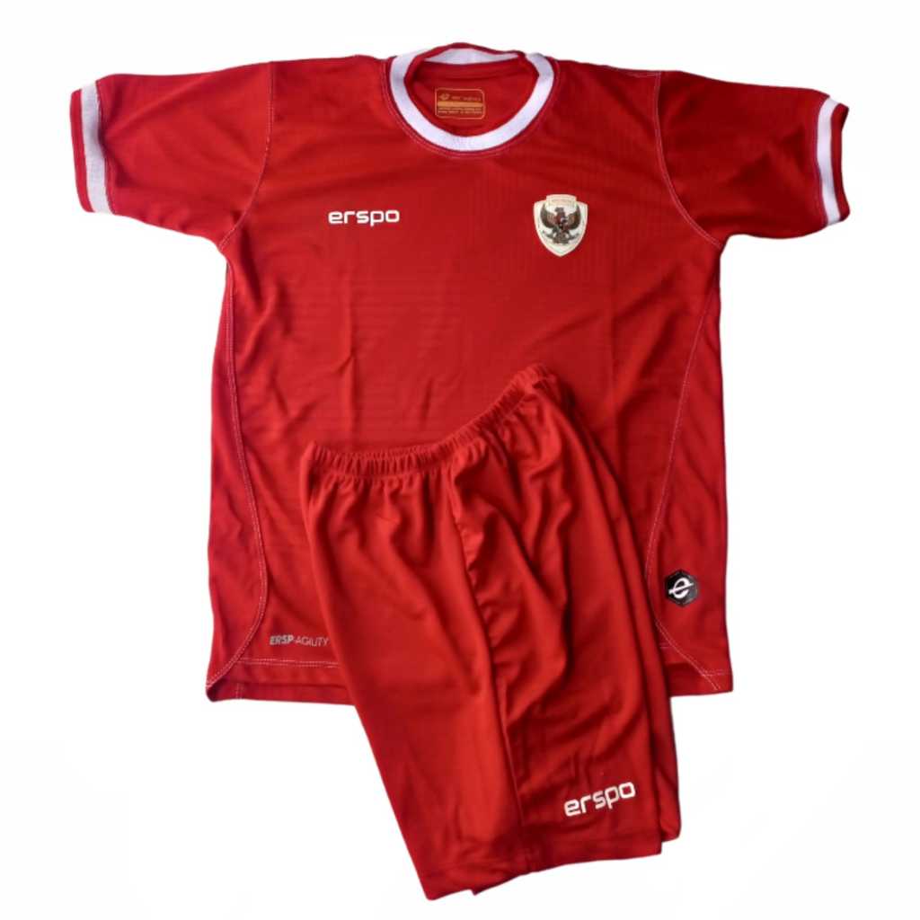 PREMIUM SETELAN BAJU BOLA JERSEY TIMNAS INDONESIA HOME ERSPO MERAH ANAK KIDS 2024 2025
