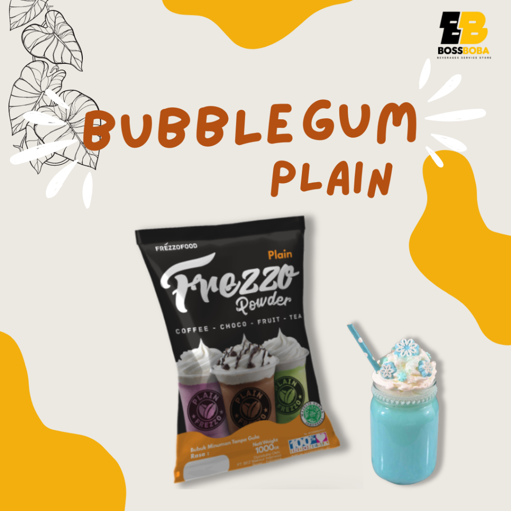 

Bubuk Minuman Rasa BubbleGum Plain Frezzo Powder Drink Murah 1kg/Minuman Kekinian Murah/Bossboba