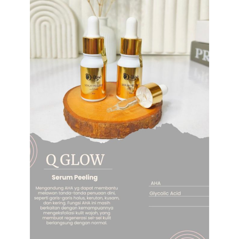Serum Qglow/peeling serum Qglow/acne serum Qglow/DNA salmon serum Qglow/Vitamin c serum Qglow
