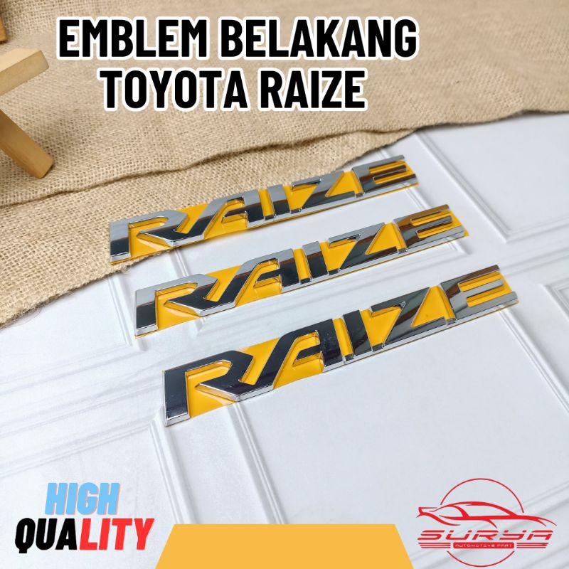 Emblem Belakang Toyota Raize