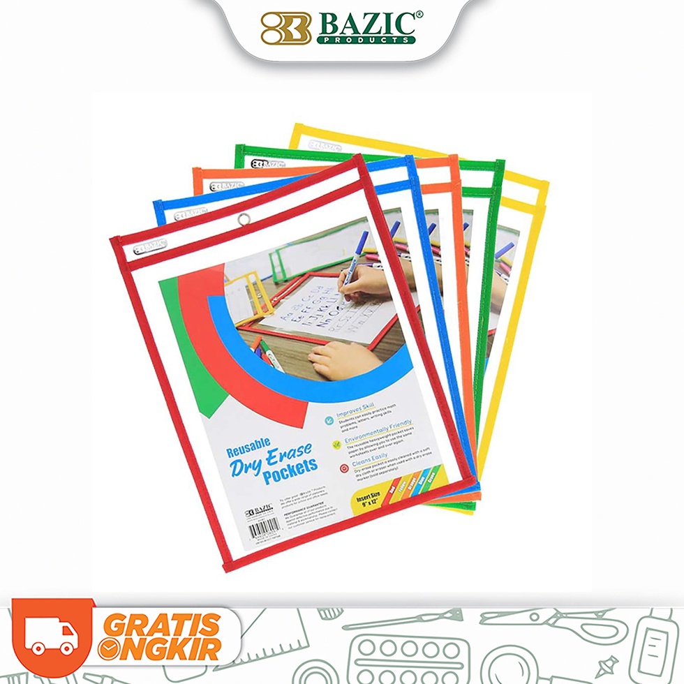 

Mvp41 Bazic Reusable Writing Pockets Kantong Pelindung Kertas Tidak akan Rugi