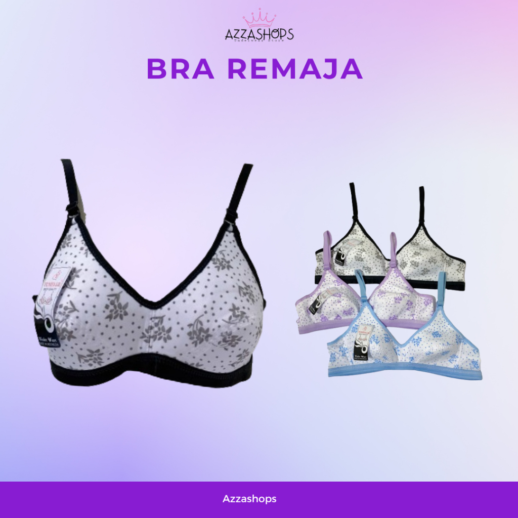 sport bra remaja bh ABG anak muda perempuan cewek wanita tanpa kawat size 32 34 36 cup A kecil katun