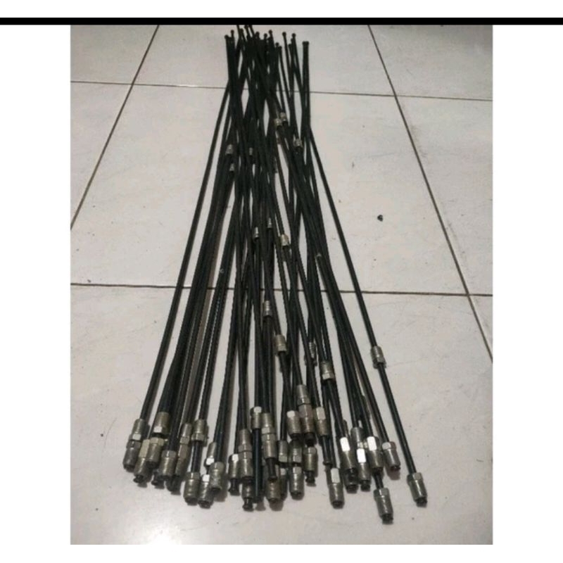 PIPA SELANG REM BESI NEPEL 10 PANJANG 60 DAN 75 CM.UNIVERSAL