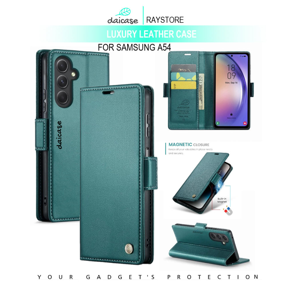 SAMSUNG A54 5G FLIP LEATHER CASE PREMIUM-FLIP WALLET CASE UNTUK SAMSUNG A54 5G