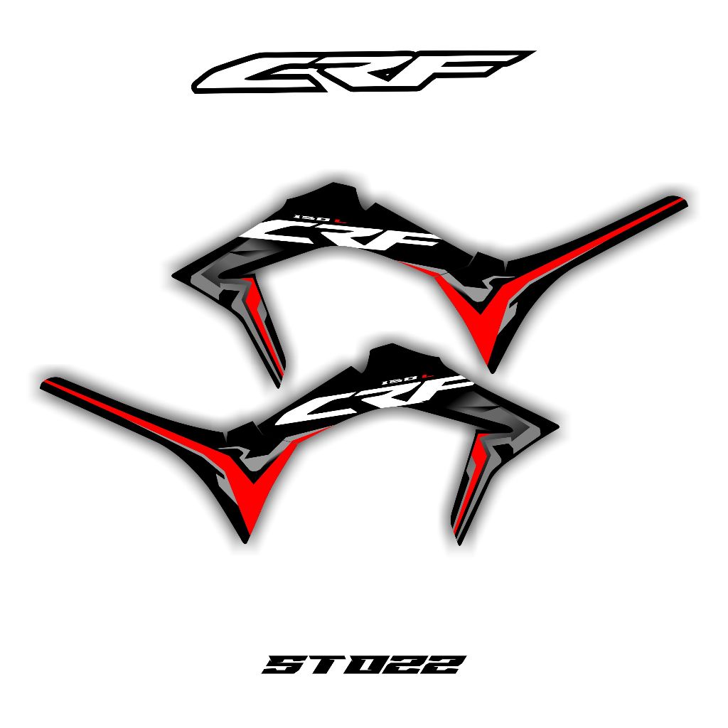 Striping Original Honda CRF 150 L List Variasi Honda Free Laminasi Full Set Body Kanan kiri