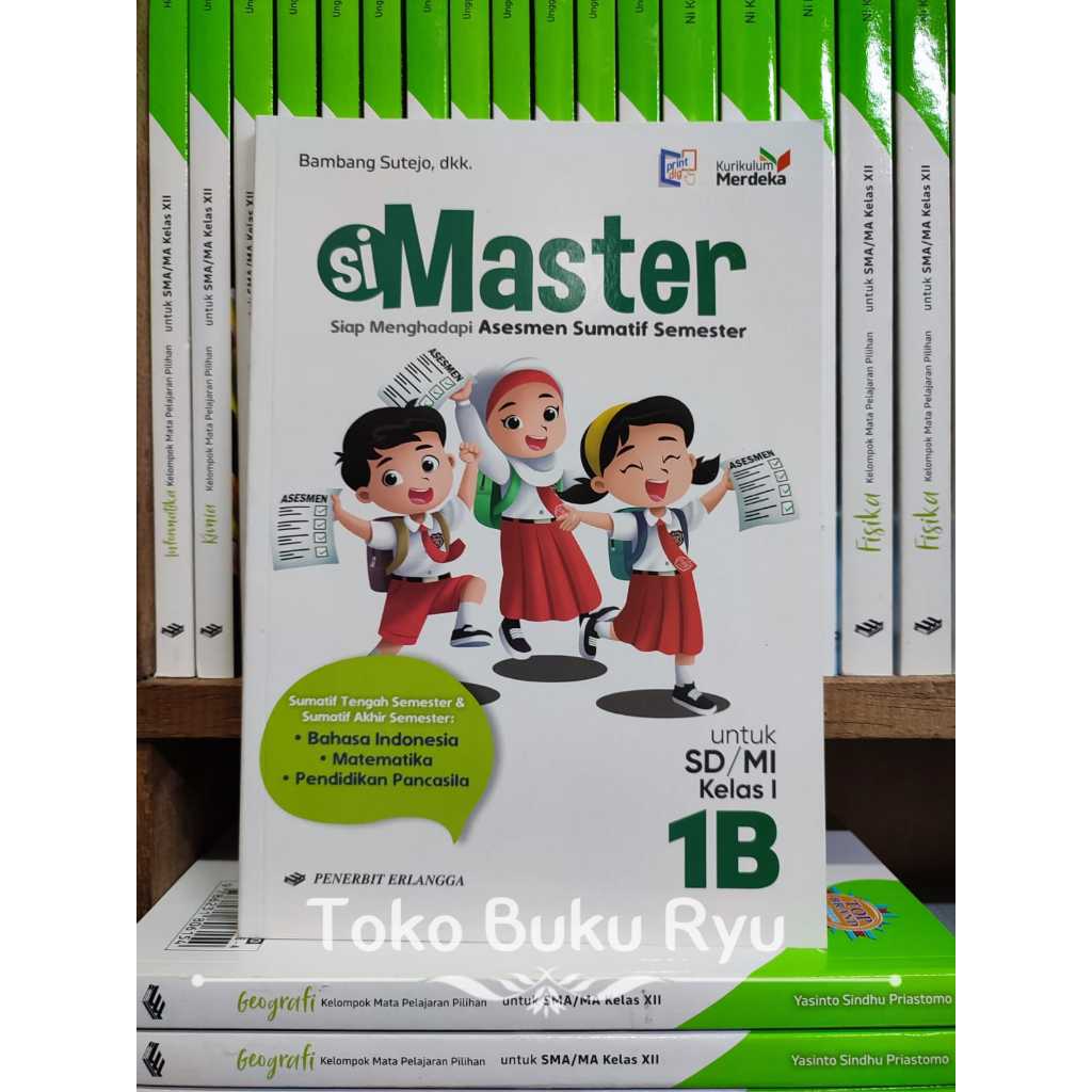 Buku Simaster 1B Kelas 1 SD/MI Kurikulum Merdeka Erlangga