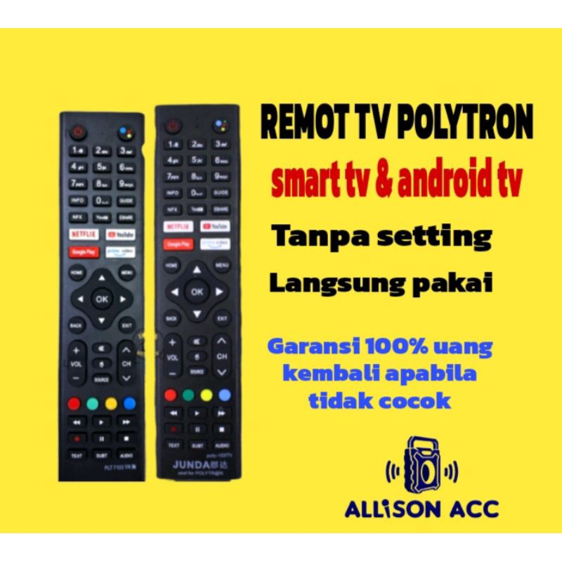 REMOT POLYTRON SMART TV POLYTRON ANDROID POLYTRON