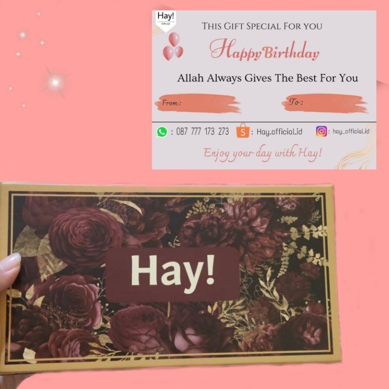 

Tambahan Box + Birthday card / kartu ucapan ulang tahun Hay! / kartu ucapan Costume untuk Hadiah
