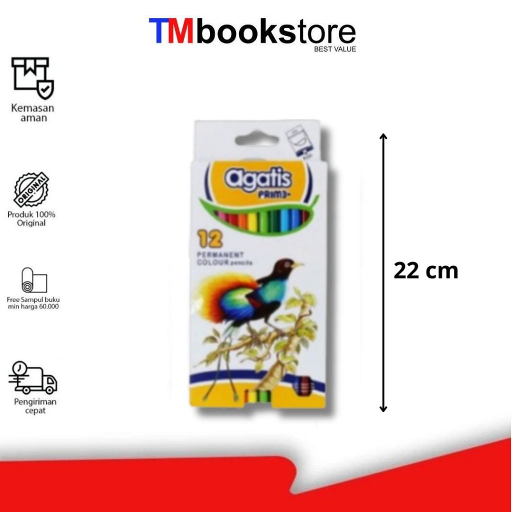 

AGATIS PRIME WOOD PERMANENT COLOR PENCIL HEXAGONAL C12 FULL LENGTH 111GPH-C-1201