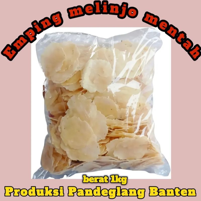 

emping melinjo mentah asli ukuran sedang dan kecil