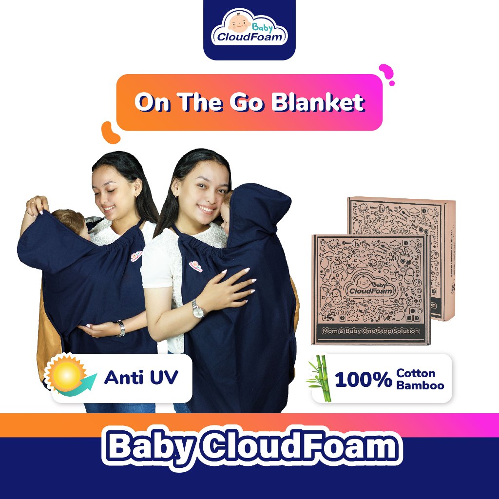 Baby Cloudfoam On The Go Blanket / Hoodie Blanket / Selimut Bayi Anti Bakteri