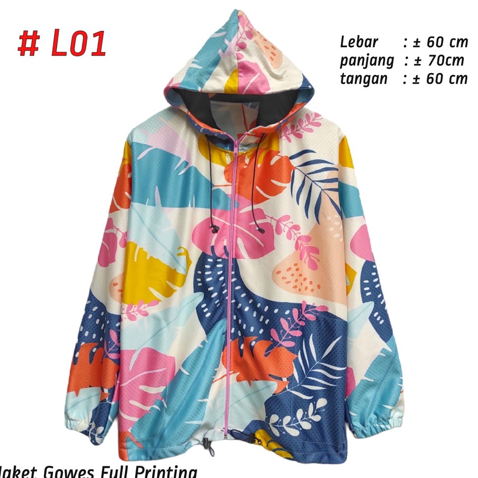 KODE I63H Jaket Wanita bahan Lotto Full Printing  Jaket sepeda olahraga  bukan parasut   jaket wanit