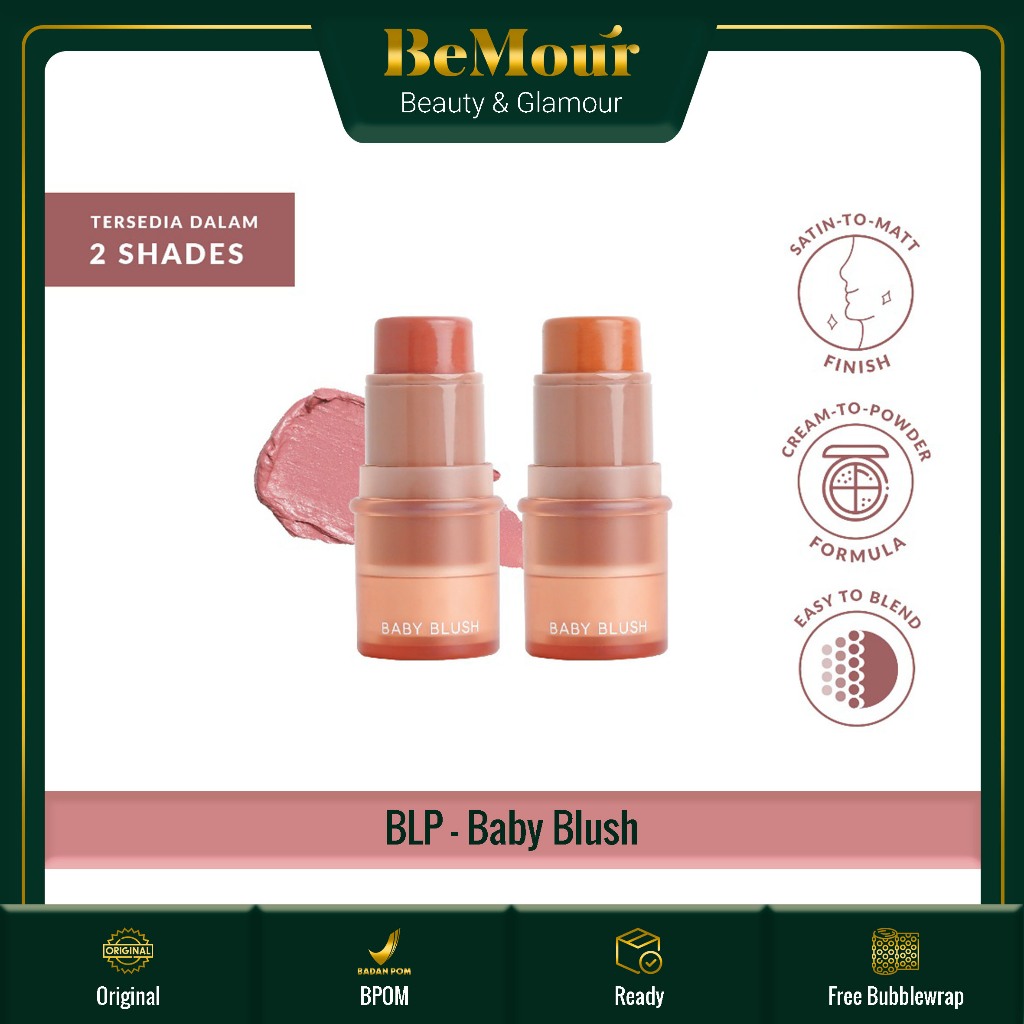 BLP - BABY BLUSH ( 4.5 g ) - Blush On Butter Fudge Collection Satin to Velvet Finish Cream to Powder