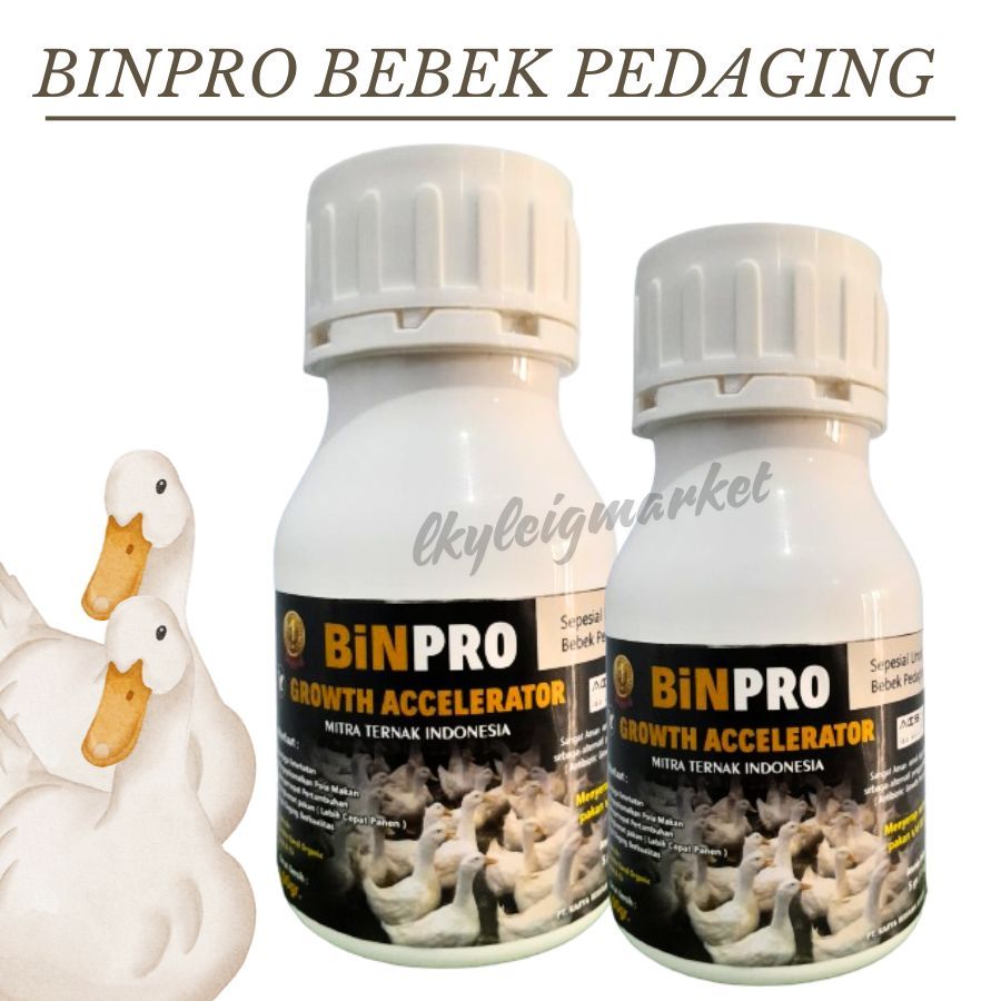 BINPRO BEBEK PEDAGING- Vitamin Penggemuk Bebek Pedaging Serta Pemacu Nafsu Makan Bebek