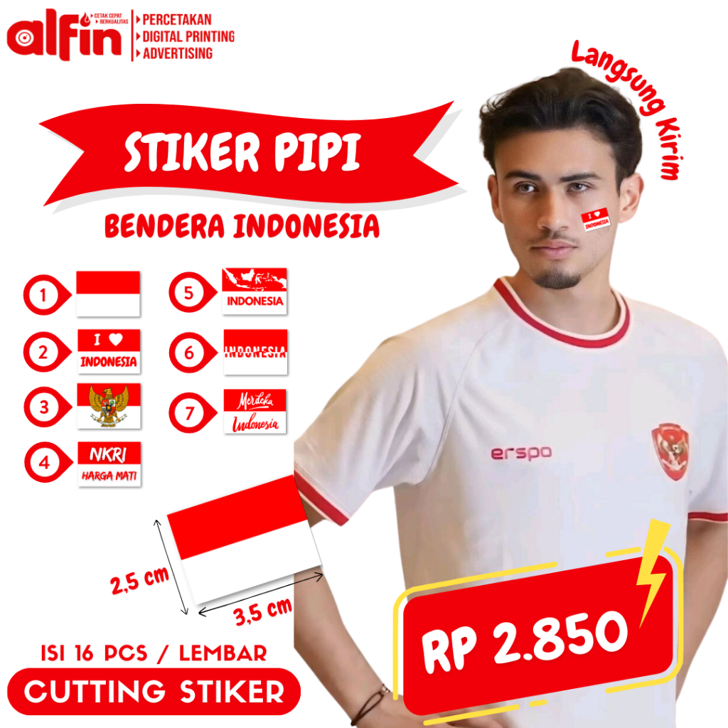 

STIKER PIPI BENDERA | STIKER PIPI MERAH PUTIH | INDONESIA 17 AGUSTUS