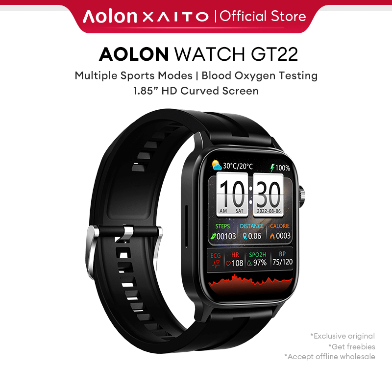 Aolon GT22 Medical Smart Watch Monitor EKG Glukosa Darah Denyut Jantung Pelacakan GPS Oksigen Darah